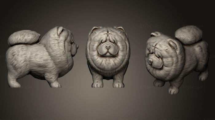 Animal figurines (Cute Chow Chow STL, STKJ_0514) 3D models for cnc